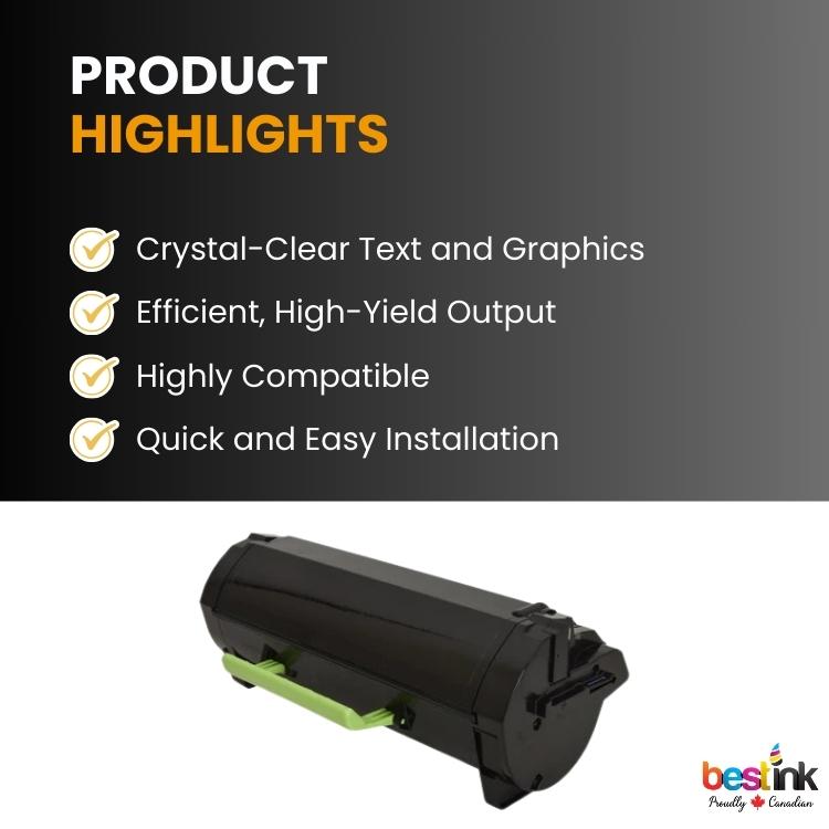 Compatible Lexmark  51B1X00 Black Toner 1 Pack