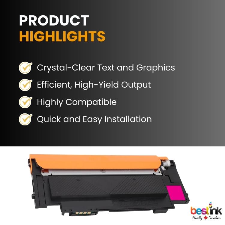 Toner magenta compatible Samsung CLT-K406S (1 paquet)