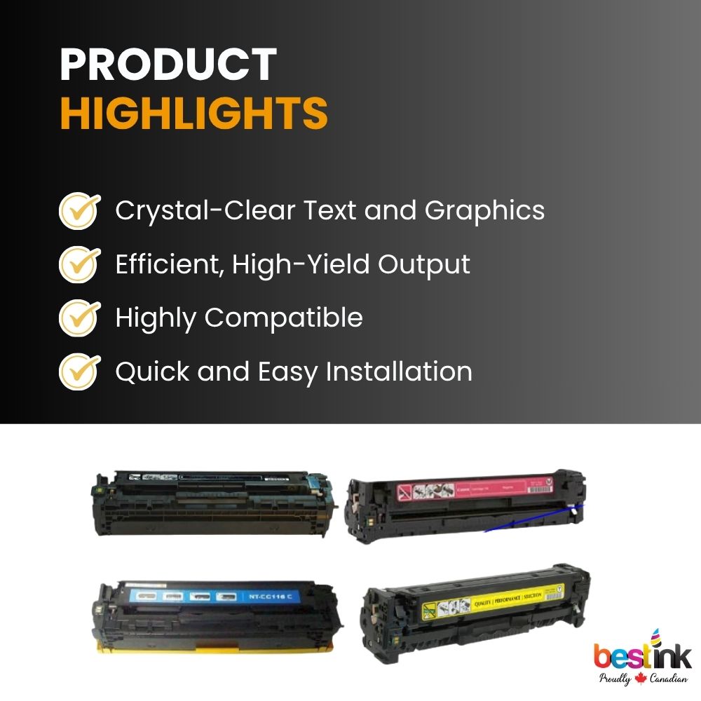 Compatible HP 304A Toner Cartridge Combo Standard Yield BK/C/M/Y (4 Pack)