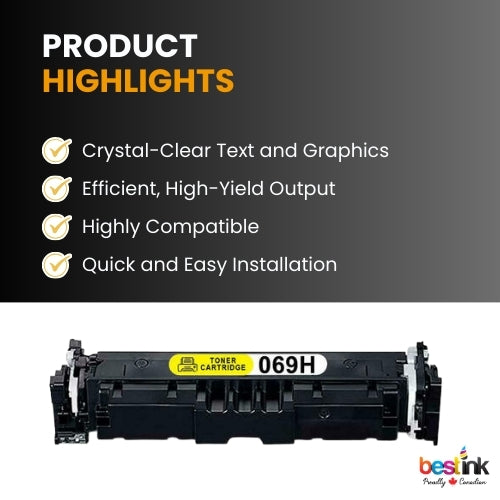 CANON 069H Compatible Toner Cartridge Yellow ( 1 Pack ) High Yield