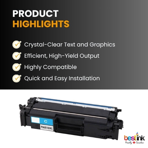 Brother TN810xl Cyan Toner Cartridge High Yield ( 1 Pack )