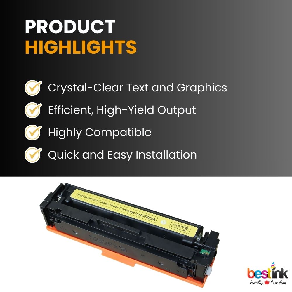 Cartouche de toner jaune compatible HP 201A CF402A