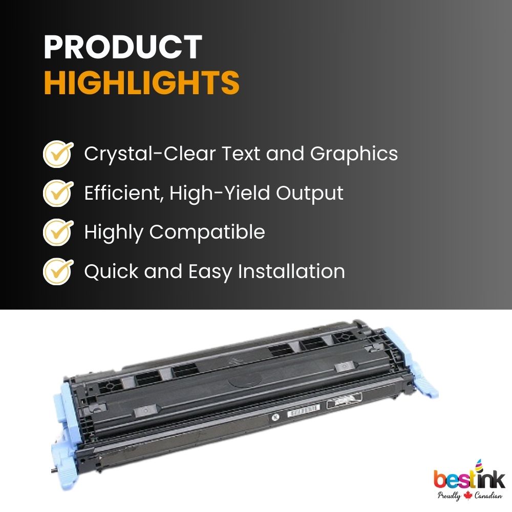 Cartouche de toner noir compatible HP 124A Q6000A