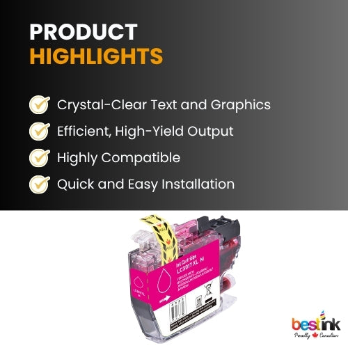 Brother LC3017 Compatibel Ink Cartridge Magenta ( 1 Pack ) High Yield