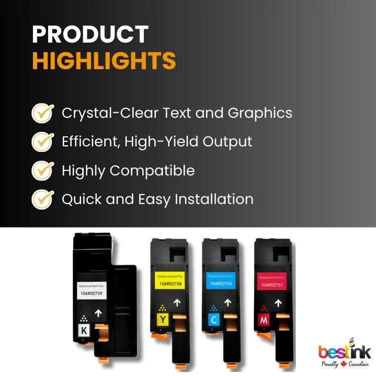 Cartouche de toner noir compatible Xerox 106R01630, 1 paquet