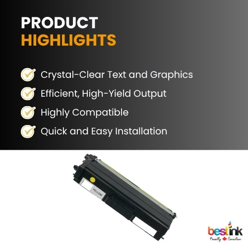 Compatible Brother TN433Y Yellow Toner Cartridge High Yield ( 1 Pack )