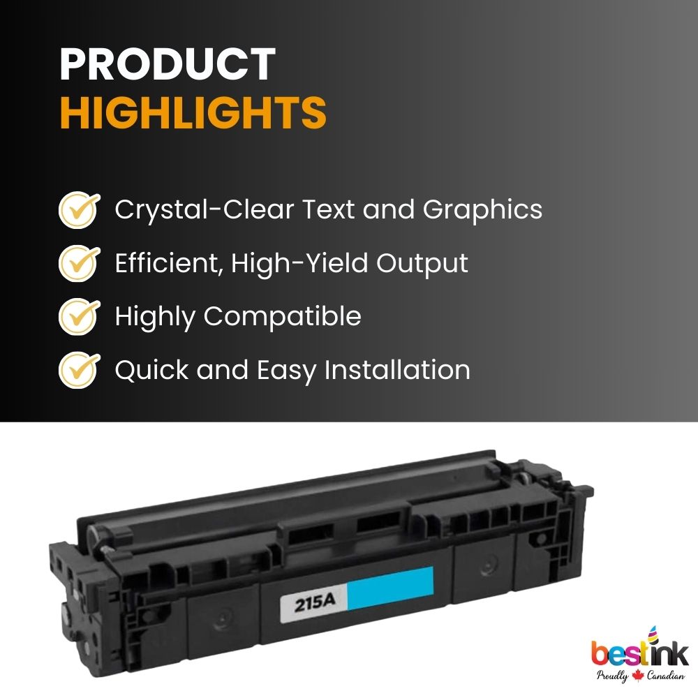 Cartouche de toner noir compatible HP 215A W2310A – avec puce