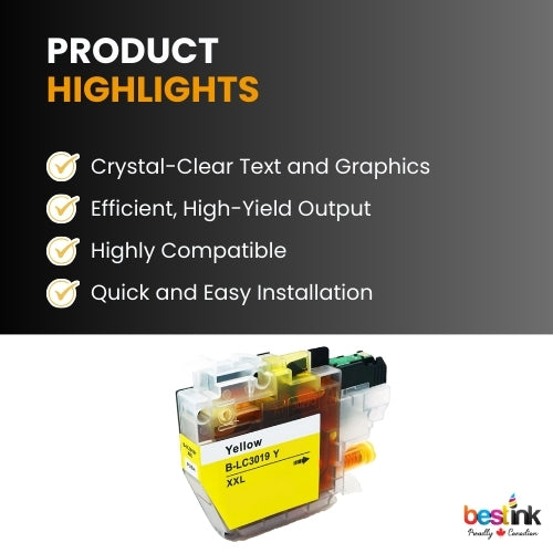 Brother LC3019 Compatibe Ink Cartridge Yellow ( 1 Pack ) Super High Yield