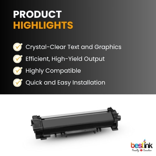 Brother Compatible TN730 Black Toner Cartridge ( 1 Pack ) Standard Yield