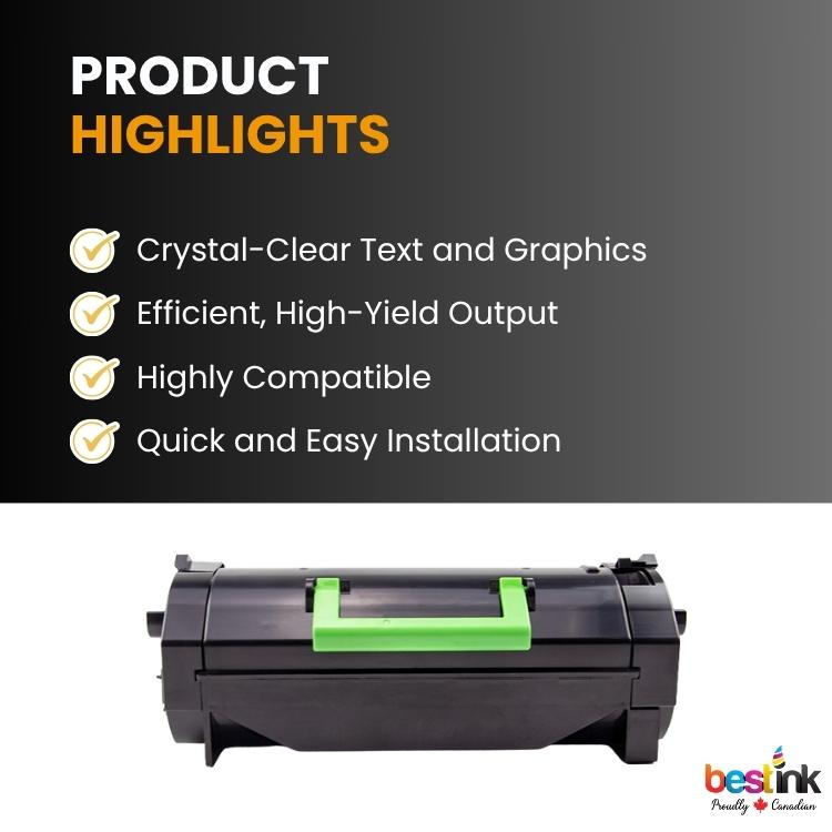 Compatible Lexmark  50F1H00 Black High Yield Capacity Toner 1 Pack