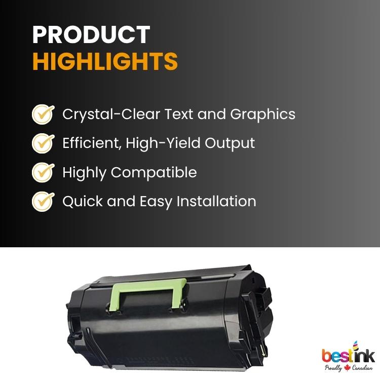 Compatible Lexmark  66S1H00 Black Toner Cartridge 1 Pack
