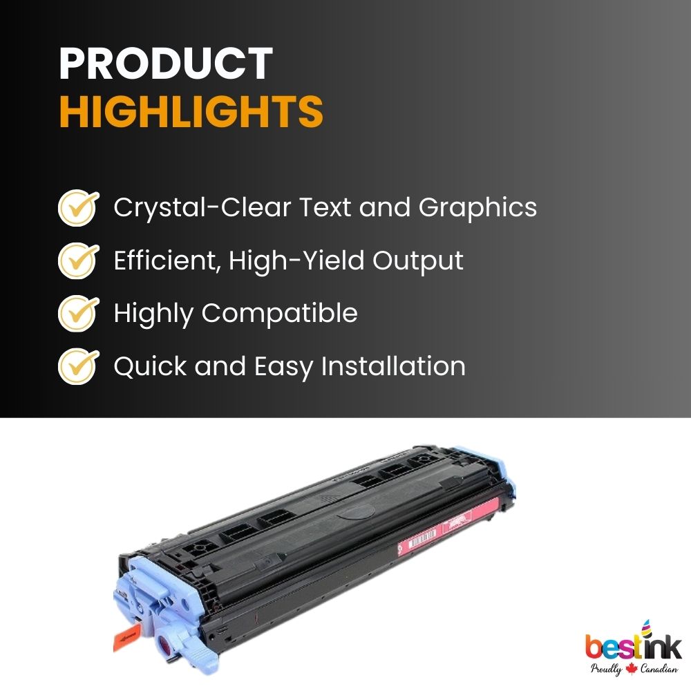 Cartouche de toner magenta compatible HP 124A Q6003A
