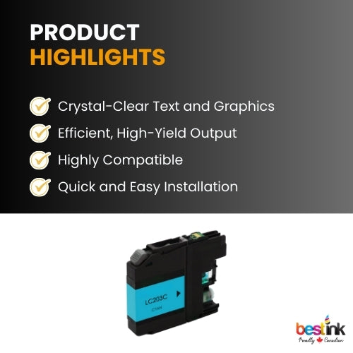 Brother LC203 Compatible Ink Cartridge Cyan ( 1 Pack ) High Yield
