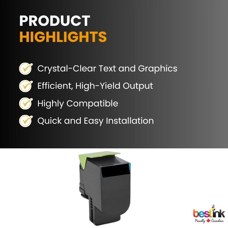 Compatible Lexmark 70C1HK0 Toner Cartridge