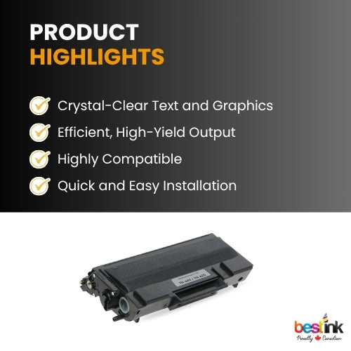 Brother TN650 Compatible Black Toner Cartridge High Yield (1 Pack)