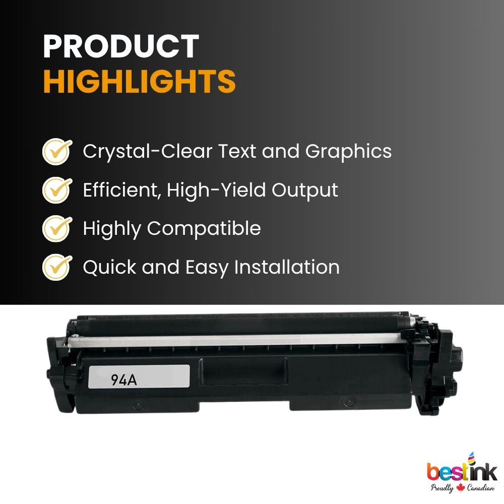 Compatible HP 94A CF294A Black Toner Cartridge (1 Pack)
