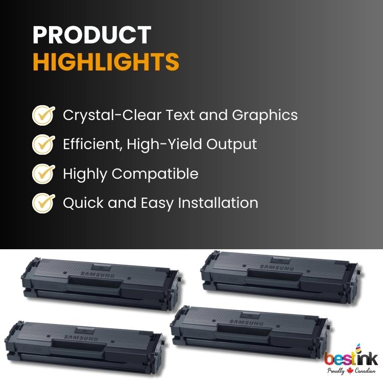 Compatible Samsung MLT-D111S 4 Pack