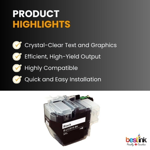 Brother LC3019 Compatibe Ink Cartridge Black ( 1 Pack ) Super High Yield