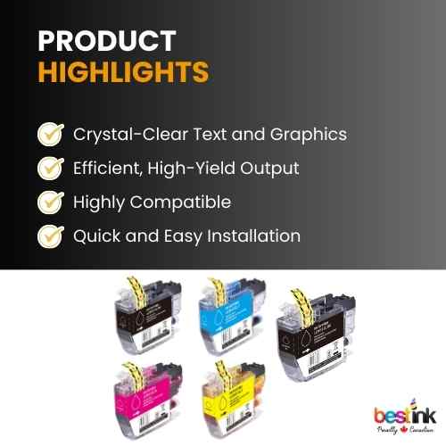 Brother LC3013XL Compatible Ink Cartridge BK/C/M/Y ( 5 Pack ) High Yield