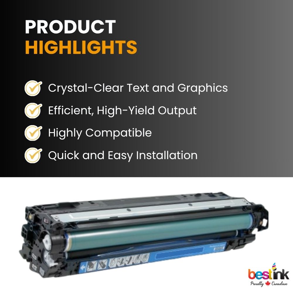 Compatible HP 307A CE741A Cyan Toner Cartridge