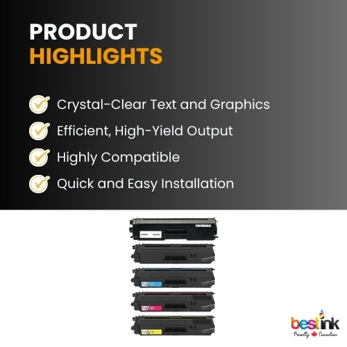 Brother TN339 Compatible Toner Cartridge Combo Extra High Yield 2BK/C/M/Y (5 Pack)