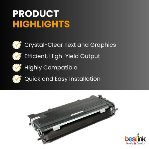 Brother TN-350 Compatible Black Toner Cartridge Standard Yield ( 1 Pack )