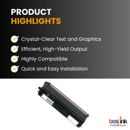 Compatible Brother TN433M Magenta Toner Cartridge High Yield ( 1 Pack )