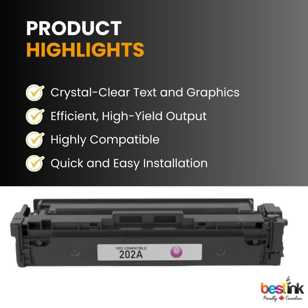 Cartouche de toner magenta compatible HP 202A CF503A