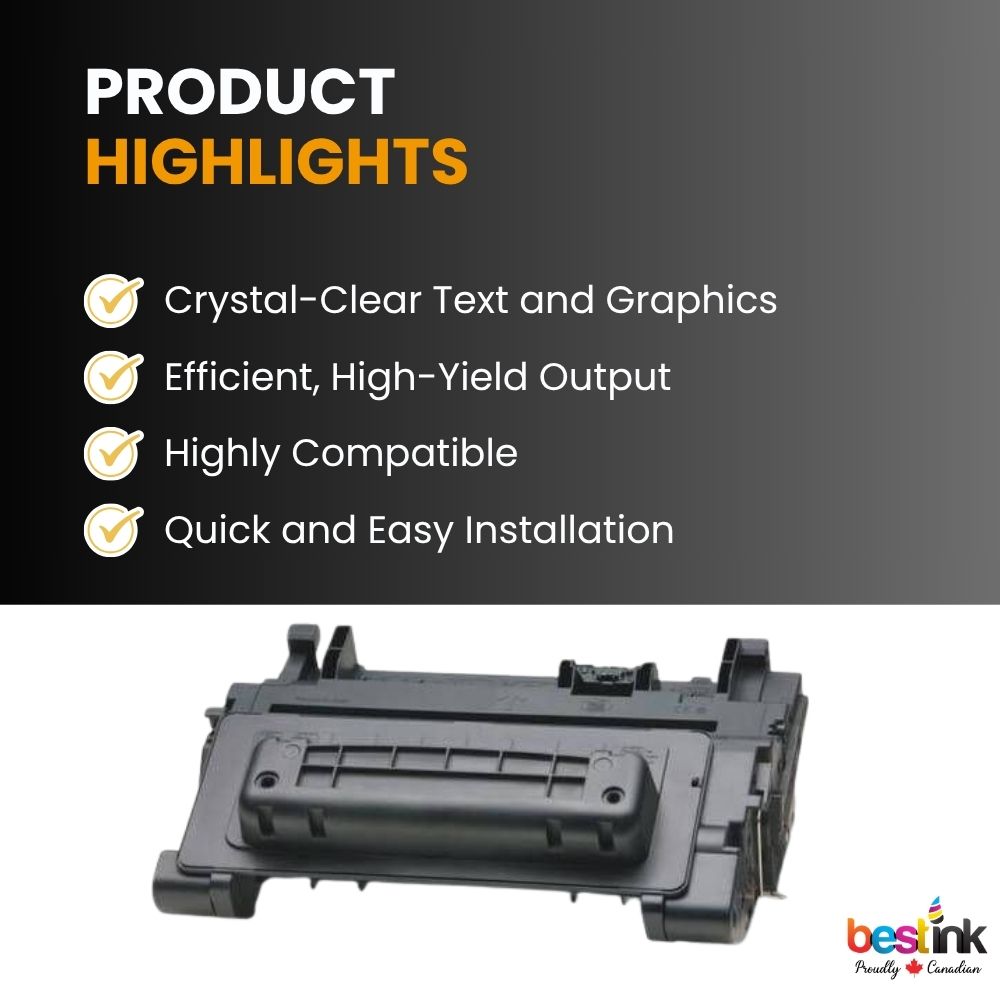 Cartouche de toner noir haute capacité compatible HP 64X CC364X (1 paquet)