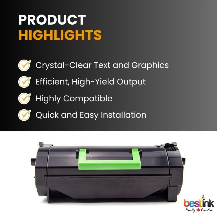 Cartouche de toner noir compatible Lexmark B231000 (1 paquet)