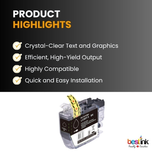 Brother LC3017 Compatibel Ink Cartridge Black ( 1 Pack ) High Yield