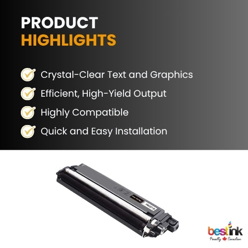 Cartouche de toner noir compatible Brother TN227, version haute capacité de la TN223 avec puce