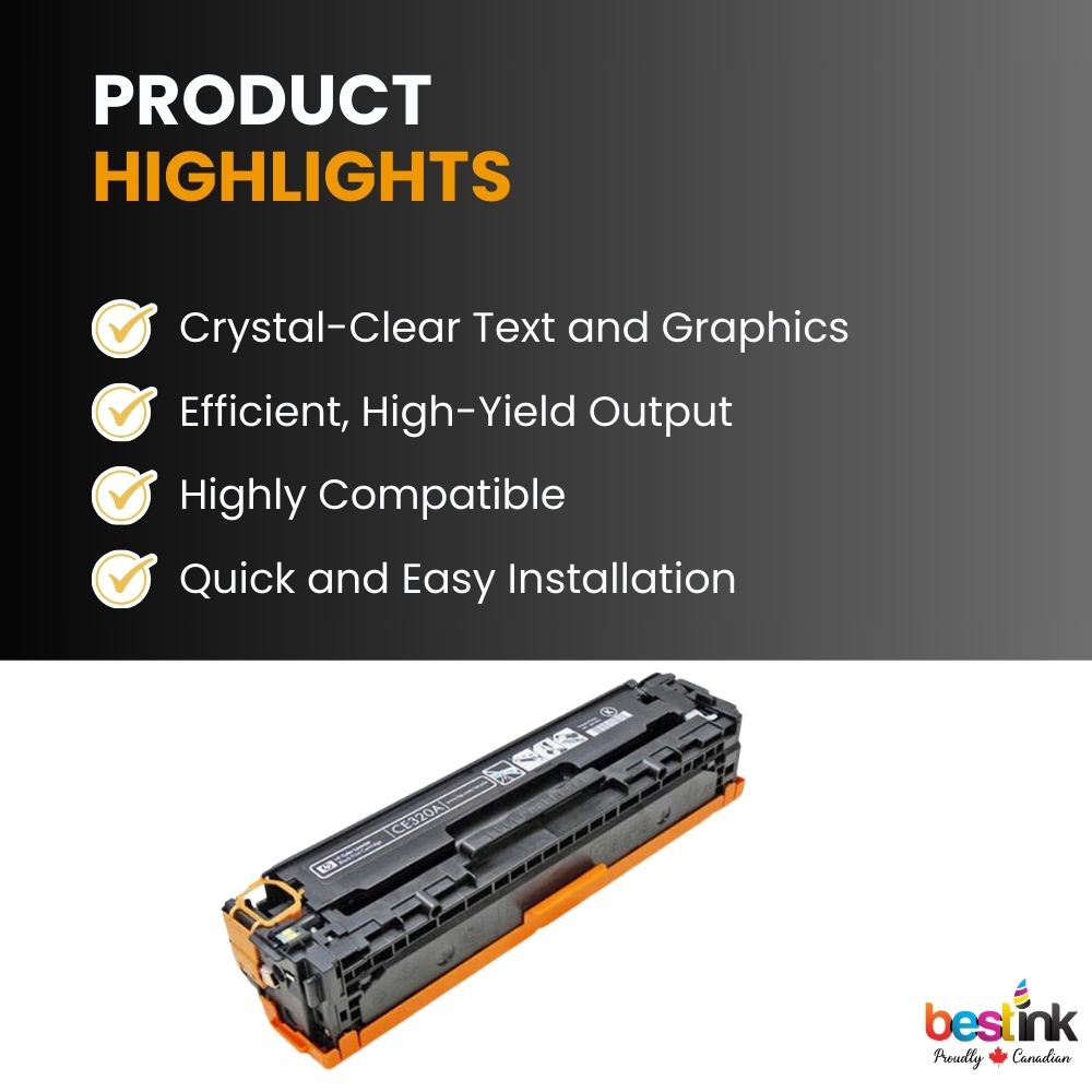 Cartouche de toner noir compatible HP 128A CE320A