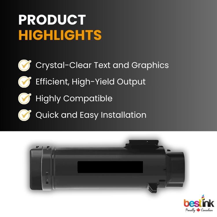 Cartouche de toner noir compatible Xerox 106R01630, 1 paquet