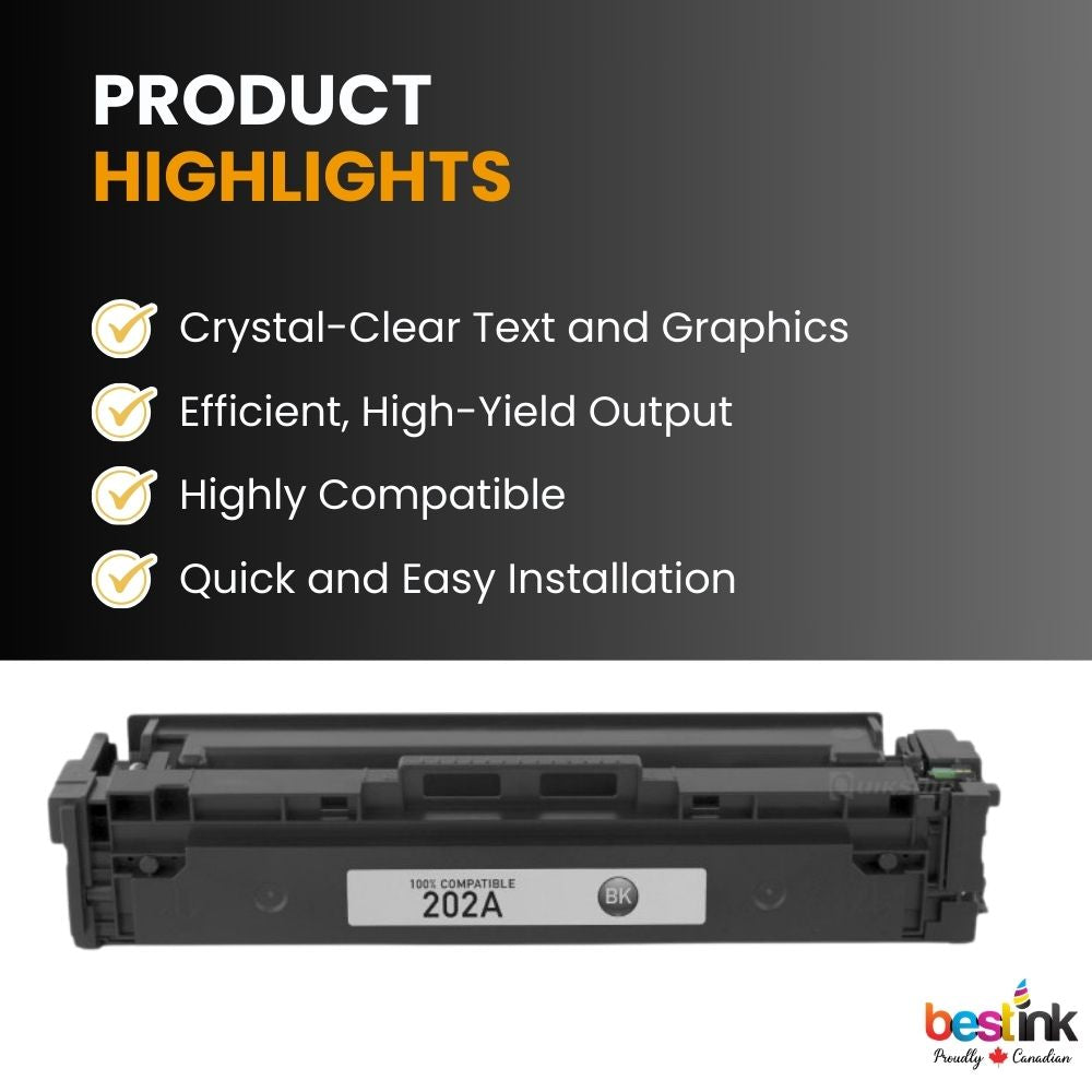 Cartouche de toner noir compatible HP 202A CF500A