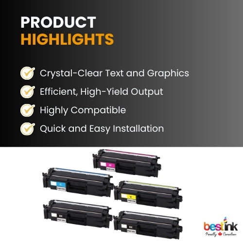 Brother TN810xl Toner Cartridge 2BK/C/M/Y ( 5 Pack ) High Yield