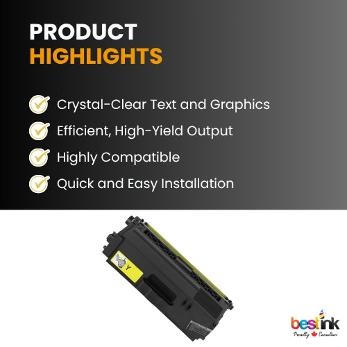 Brother TN336Y Compatible Yellow Toner Cartridge High Yield ( 1 Pack )