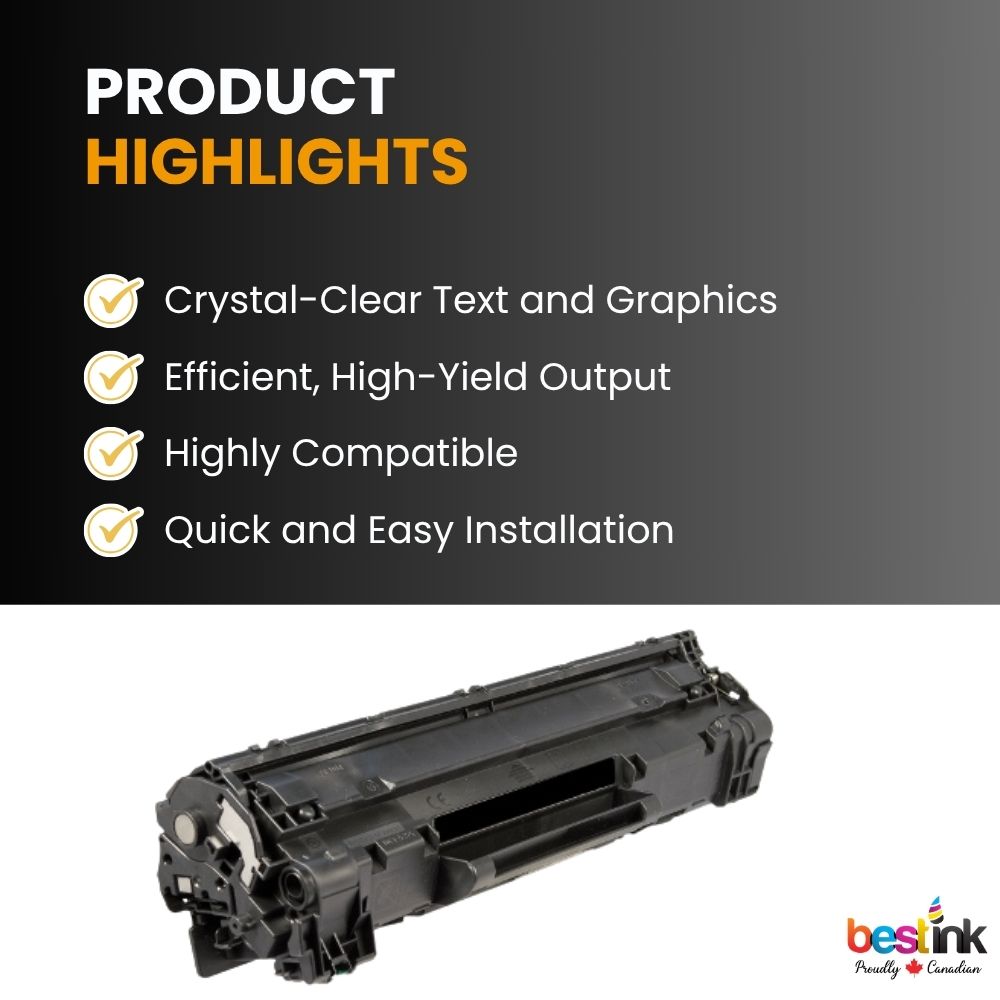 Cartouche de toner noir compatible HP 85A CE285A (1 paquet)