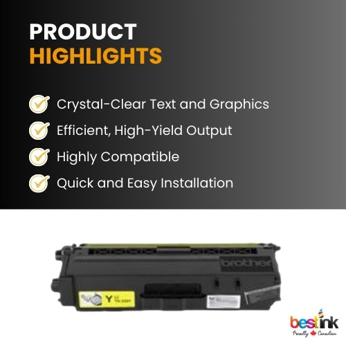 Brother TN339Y Compatible Yellow Toner Cartridge Extra High Yield ( 1 Pack )