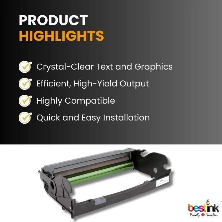 Compatible Lexmark E260X22G Photoconductor Kit (toner not included)