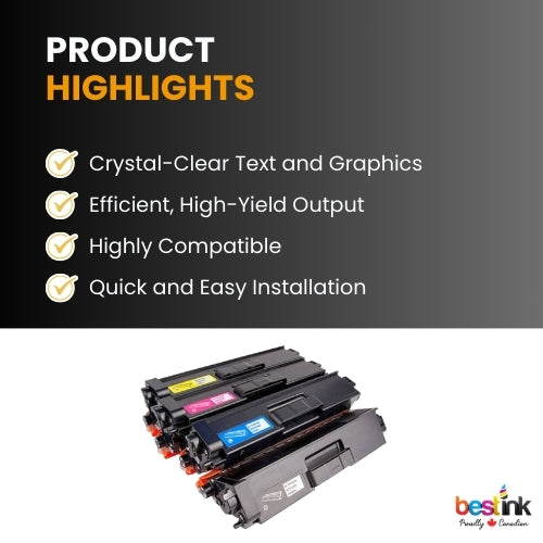 Compatible Brother TN436 Toner Cartridge Combo BK/C/M/Y Extra High Yield (4 Pack)