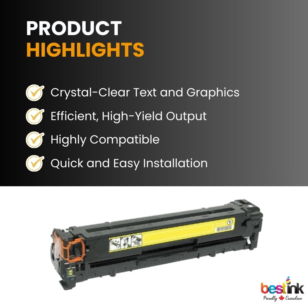 Cartouche de toner jaune compatible HP 125A CB542A
