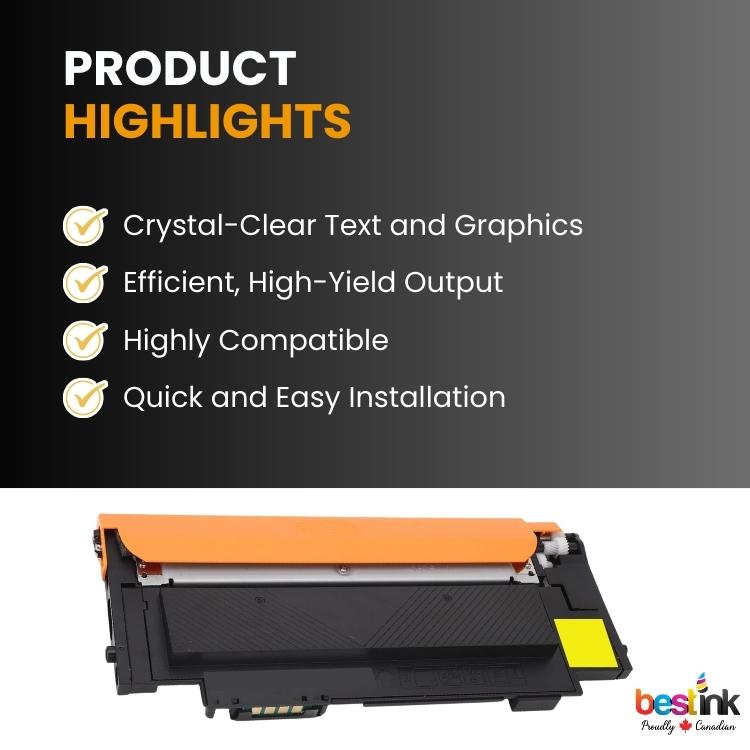 Toner jaune compatible Samsung CLT-K406S (1 paquet)