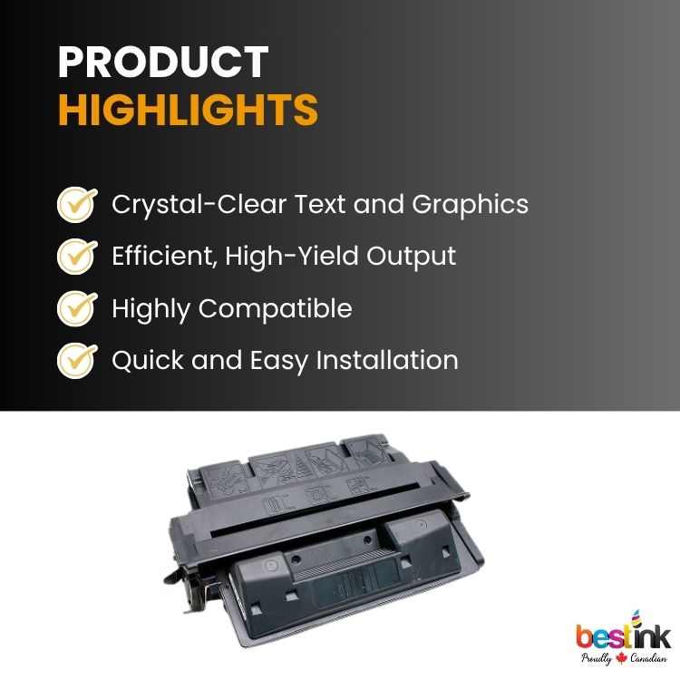 Cartouche de toner noir compatible HP 27X C4127X (1 paquet)