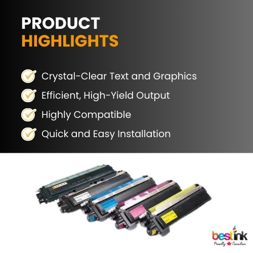 Cartouches de toner compatibles Brother TN210 2BK/C/M/Y (lot de 5)