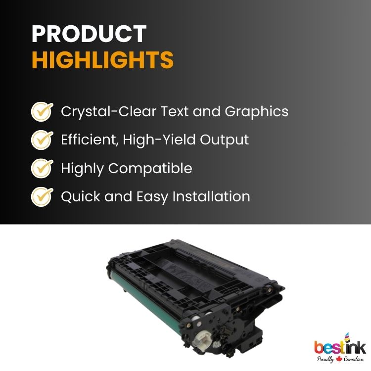 Compatible HP 37A CF237A Black Toner Cartridge (1 Pack)