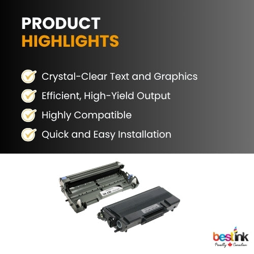 Compatible Brother TN650 DR620 Toner Cartridge and Drum Combo (1 DRUM & 1 TONER)