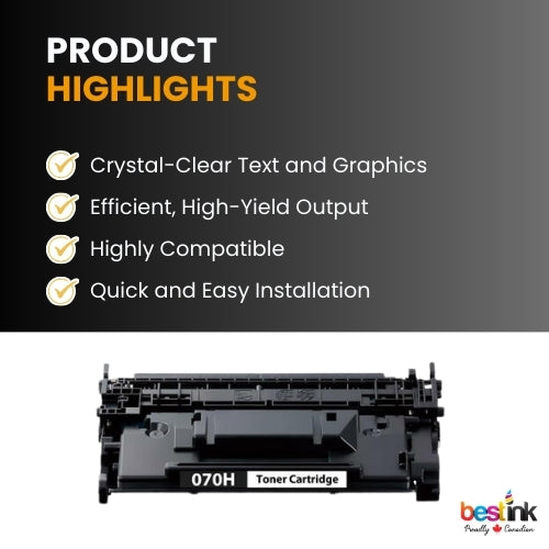 CANON 070H Compatible Toner Cartridge Black ( 1 Pack ) High Yield