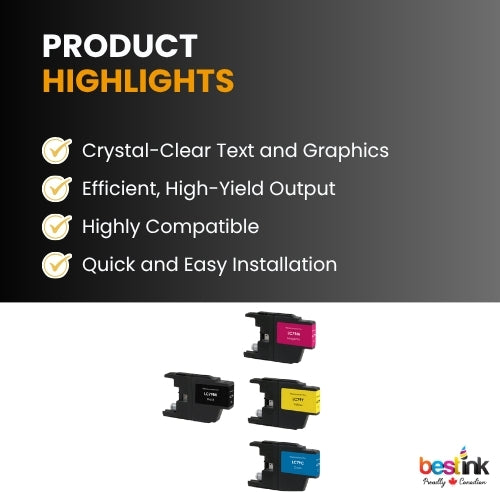 Brother LC79 Compatible Ink Cartirdge ( 4 Pack ) BK/C/M/Y Super High Yield