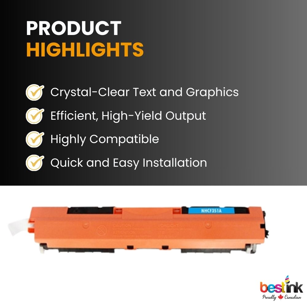 Cartouche de toner cyan compatible HP 130A CF351A
